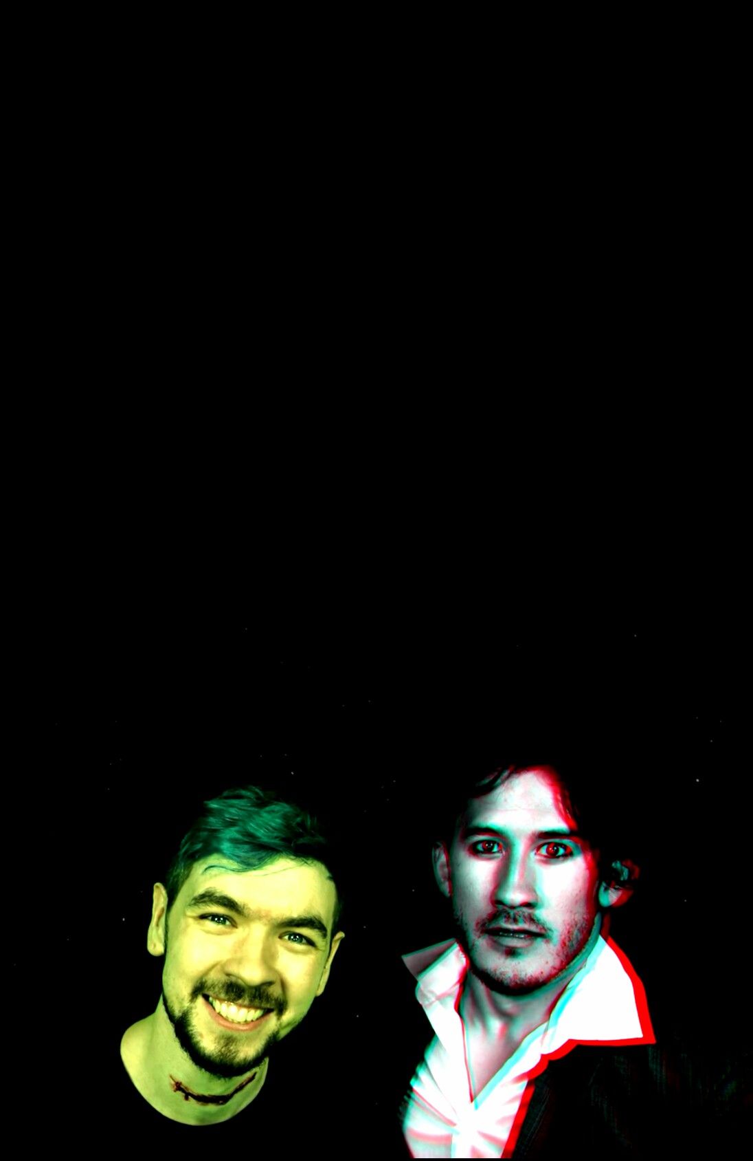 Two men with a black background - Markiplier