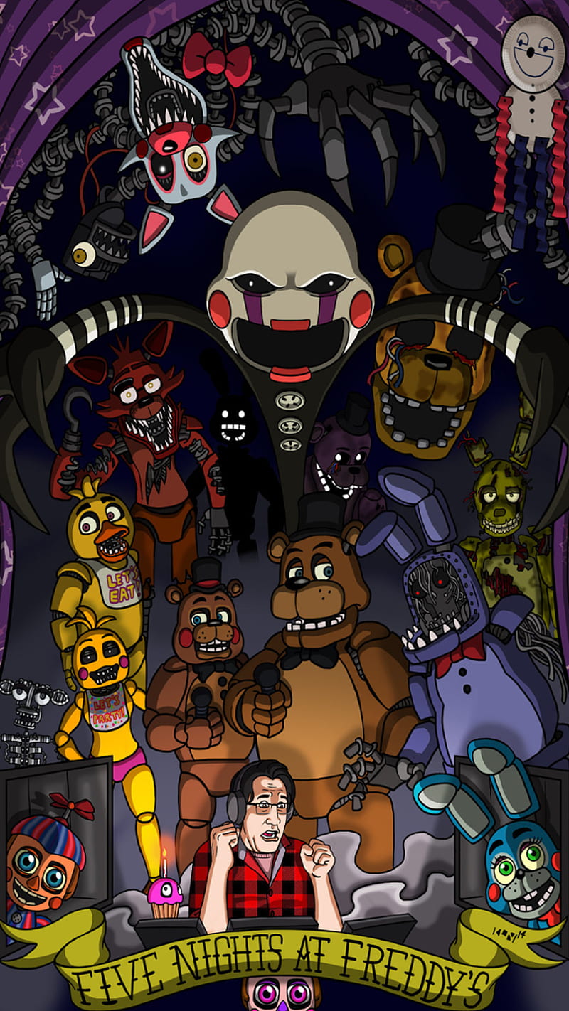 A poster with many different characters in it - Markiplier