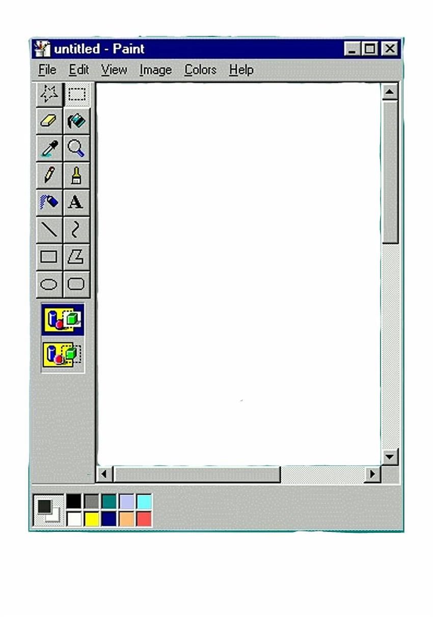 A screenshot of the paint program in windows - Windows 95