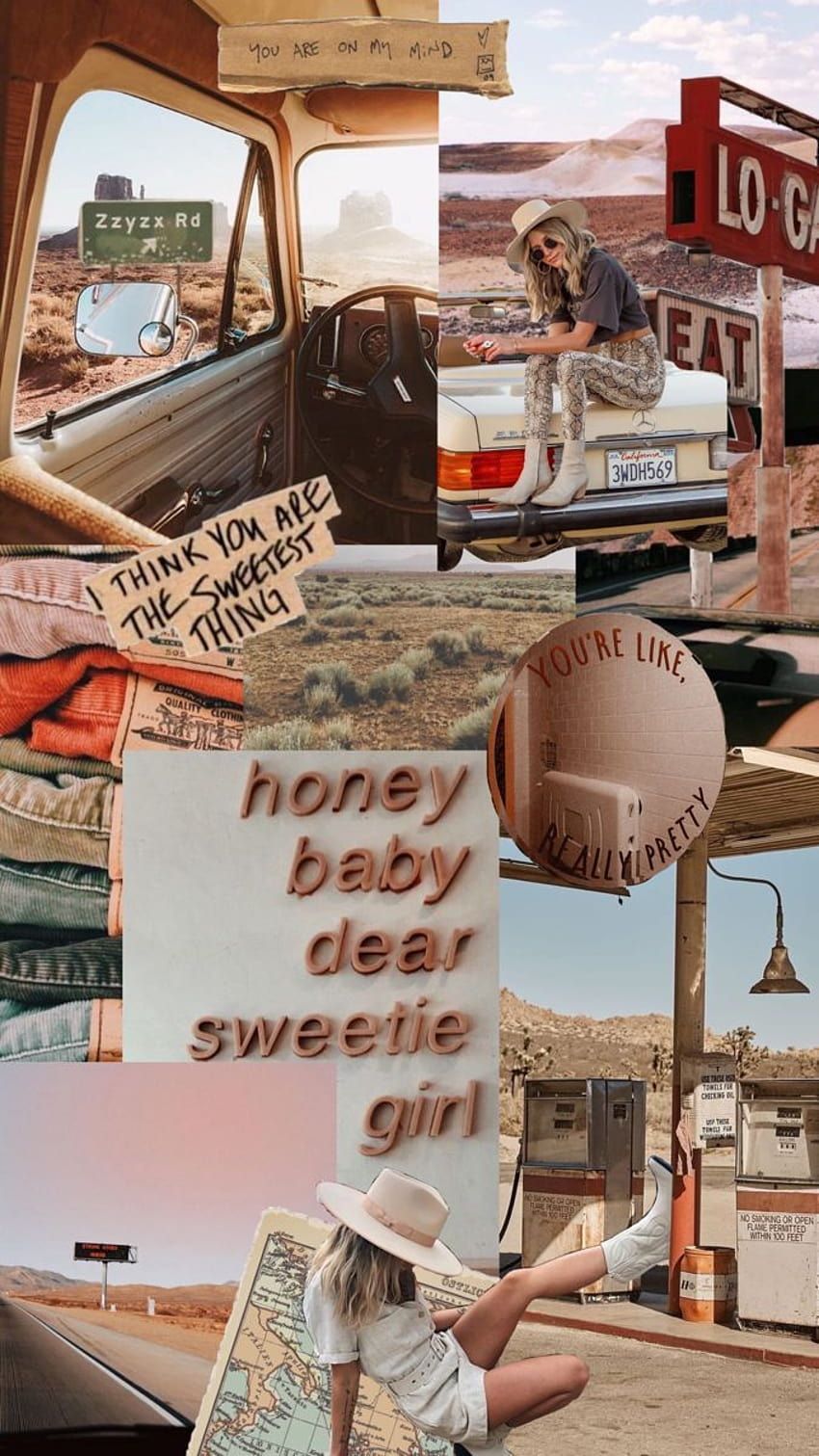 A collage of pictures with the words honey dear sweet girl - Cowgirl, western, Texas