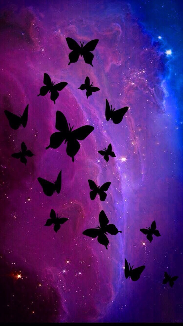 A group of butterflies flying in space - Butterfly