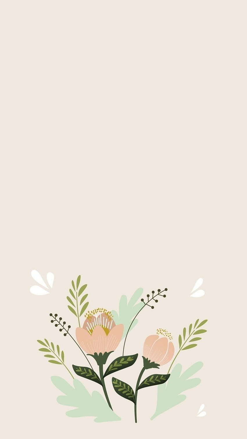 A floral design with pink flowers and leaves - Simple