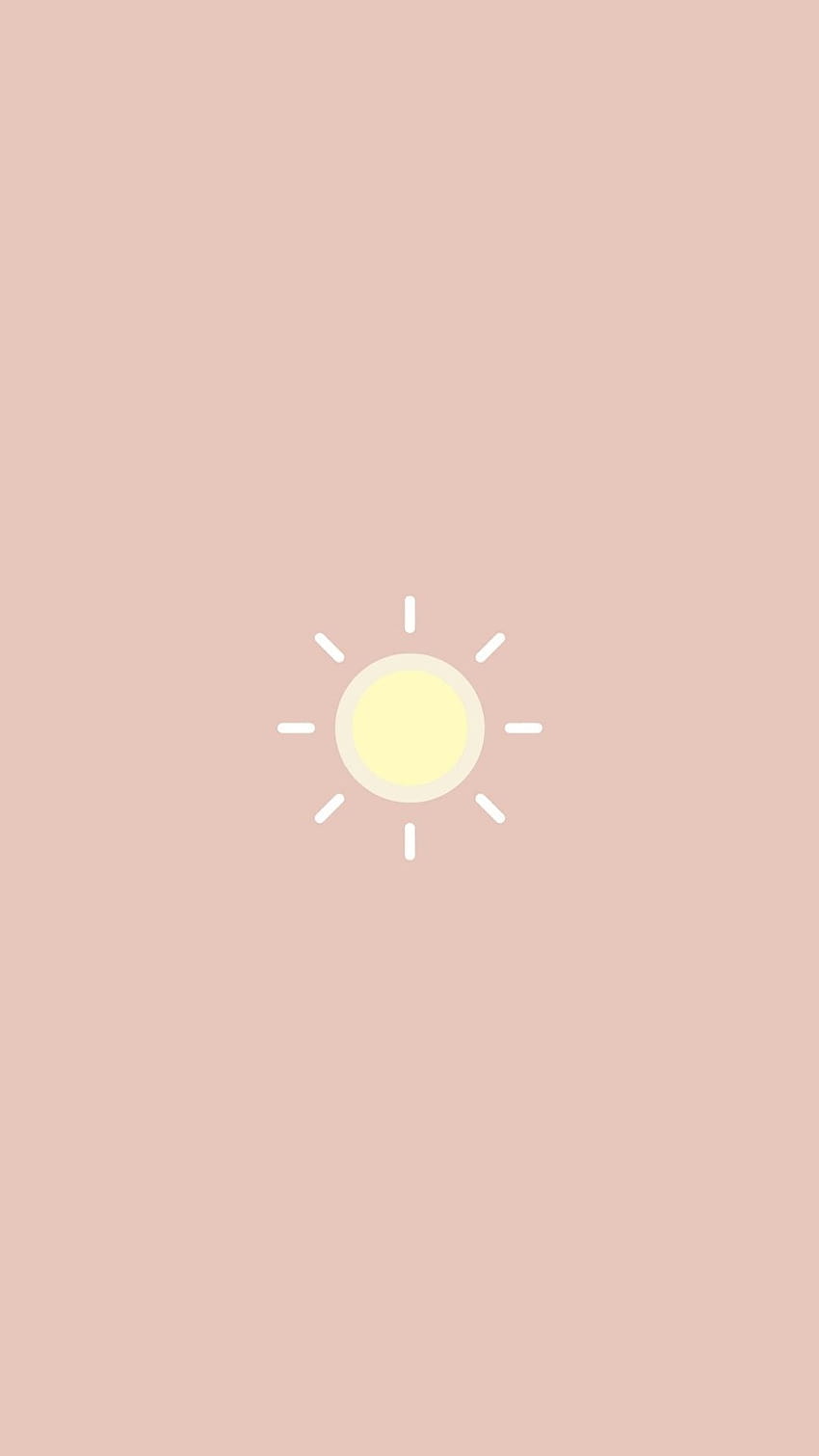 A simple sun on a pink background - Simple