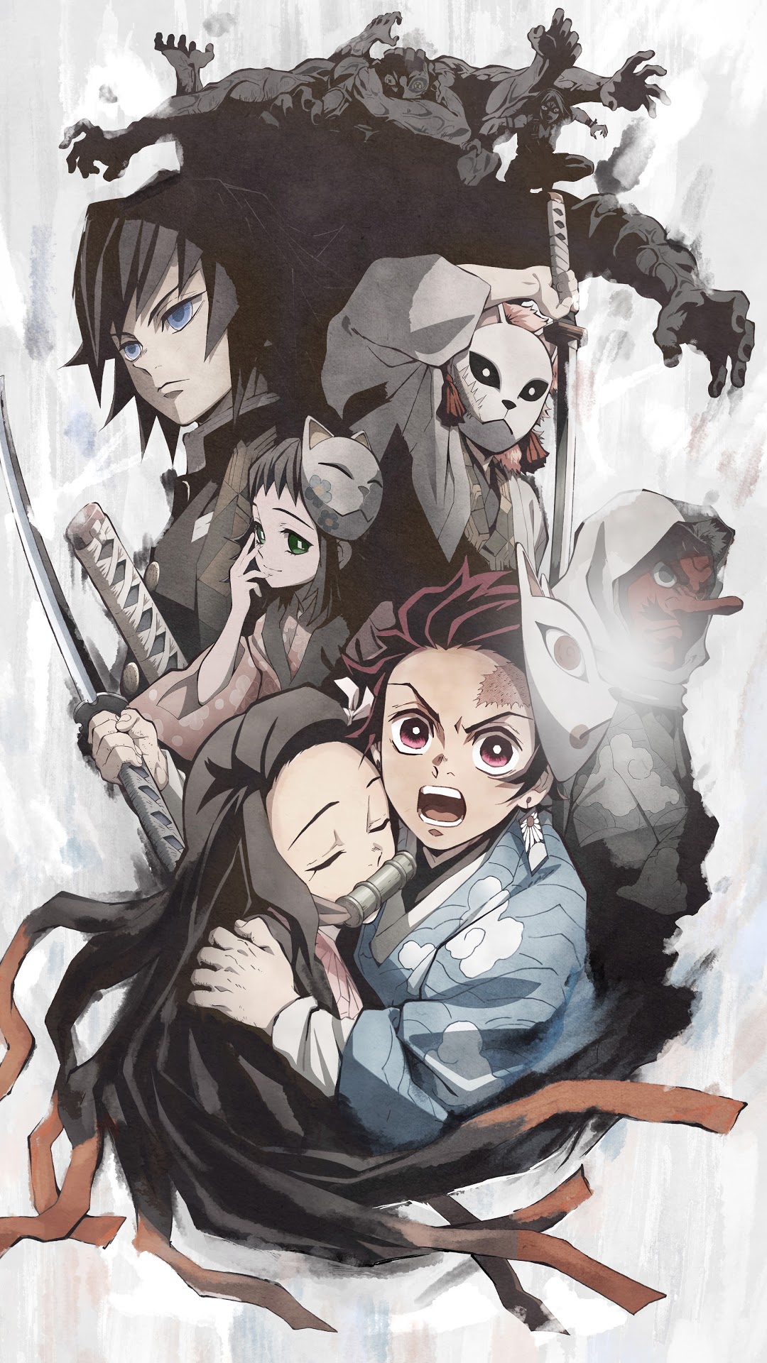 Kimetsu no Yaiba, Characters, Tanjirou Kamado, Nezuko Kamado, 8K HD Gallery HD Wallpaper