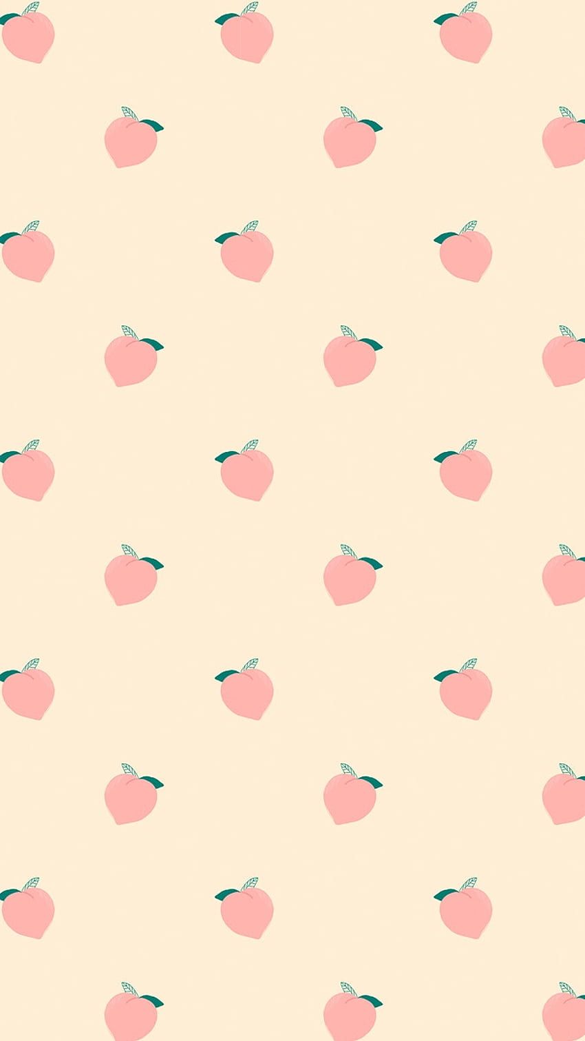 Aesthetic wallpaper for phone with peach. - Peach, vector