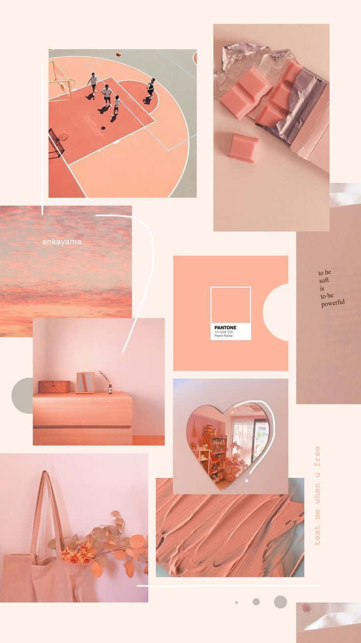 Download Orange Peach Aesthetic Wallpaper