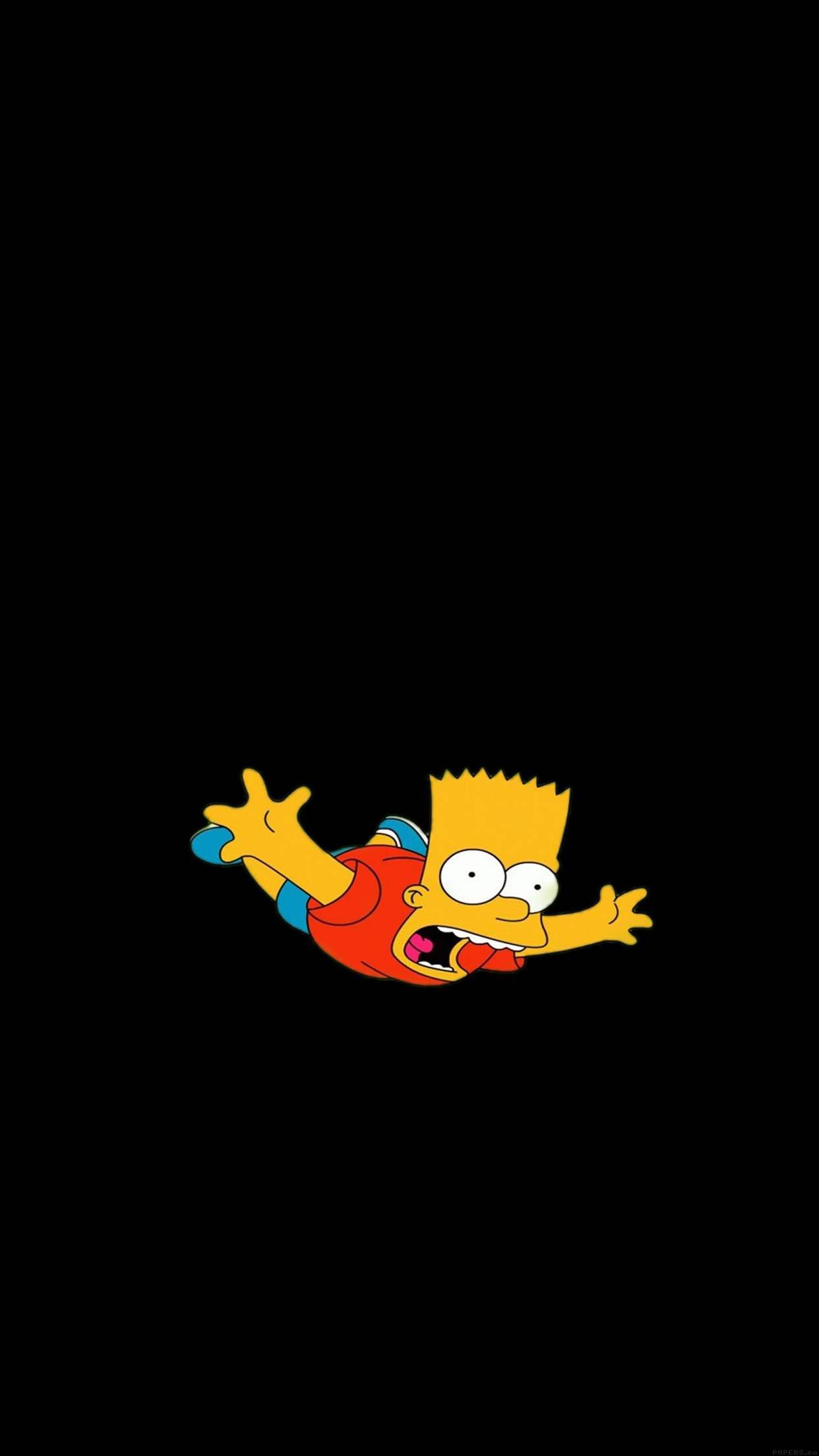 Bart Simpson black background wallpaper for iPhone and Android - The Simpsons, Bart Simpson