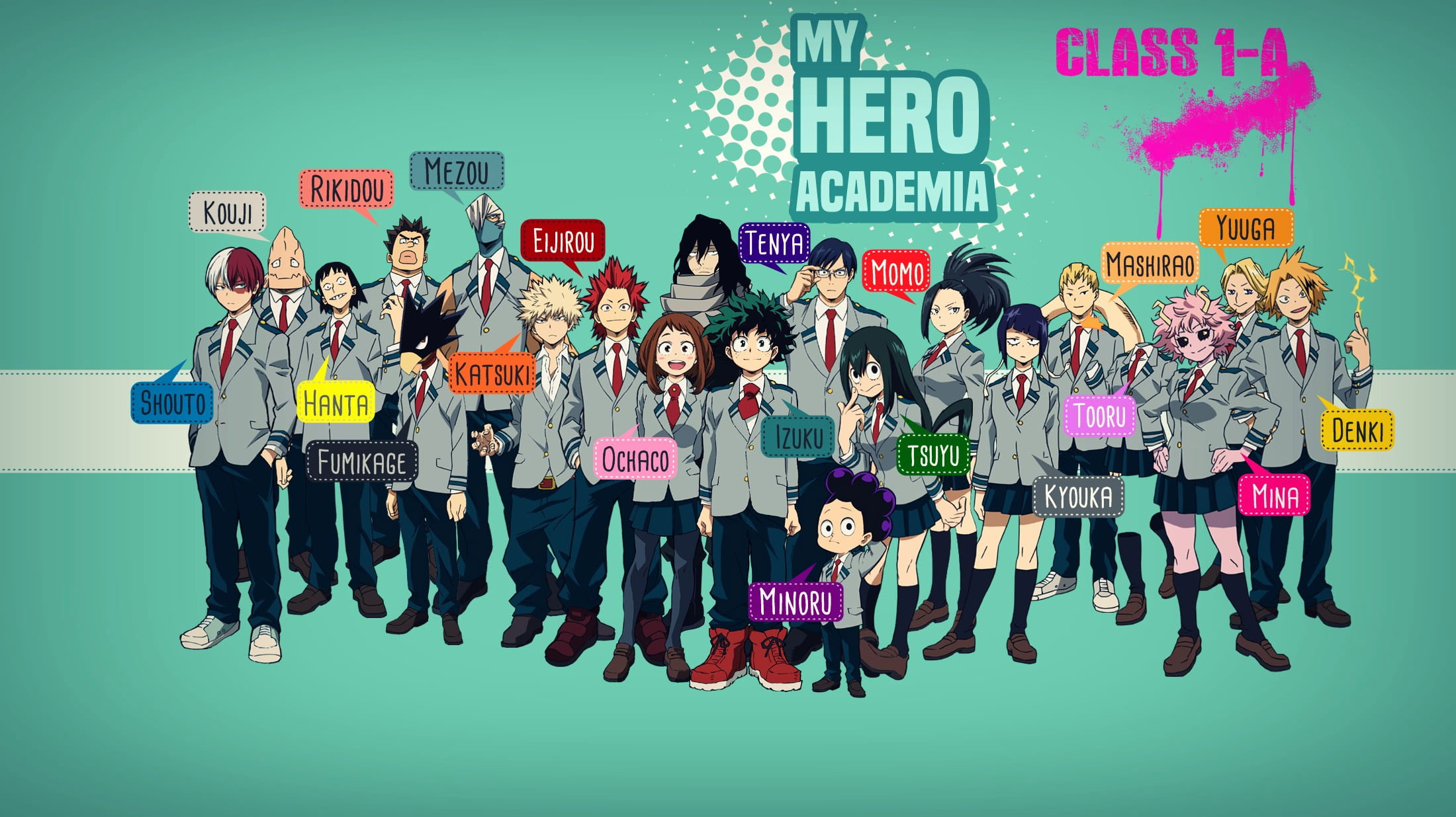 Wallpaper My Hero Academia Character Illustration