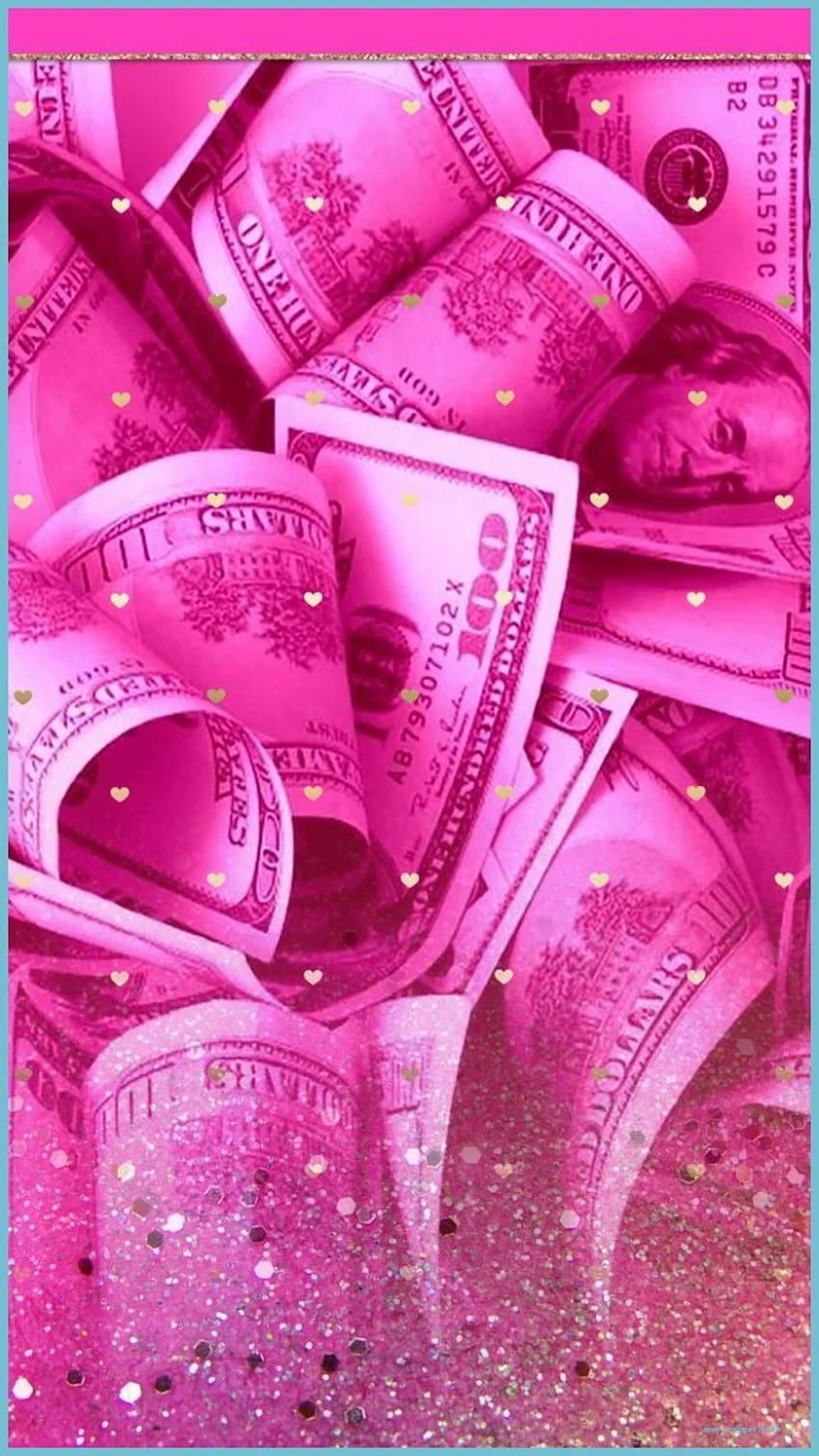 Pink money HD wallpaper