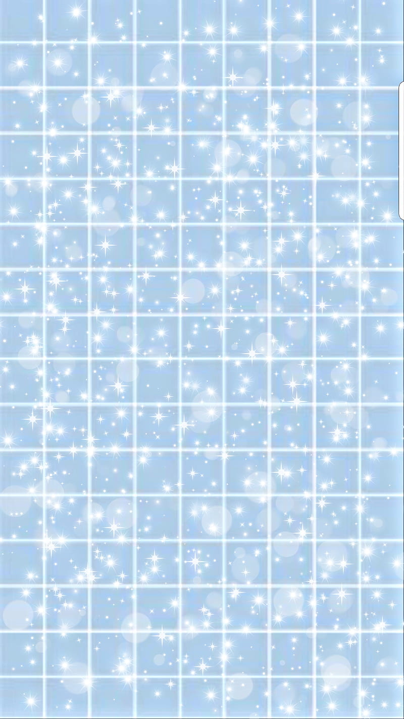 A blue background with white sparkles - Grid