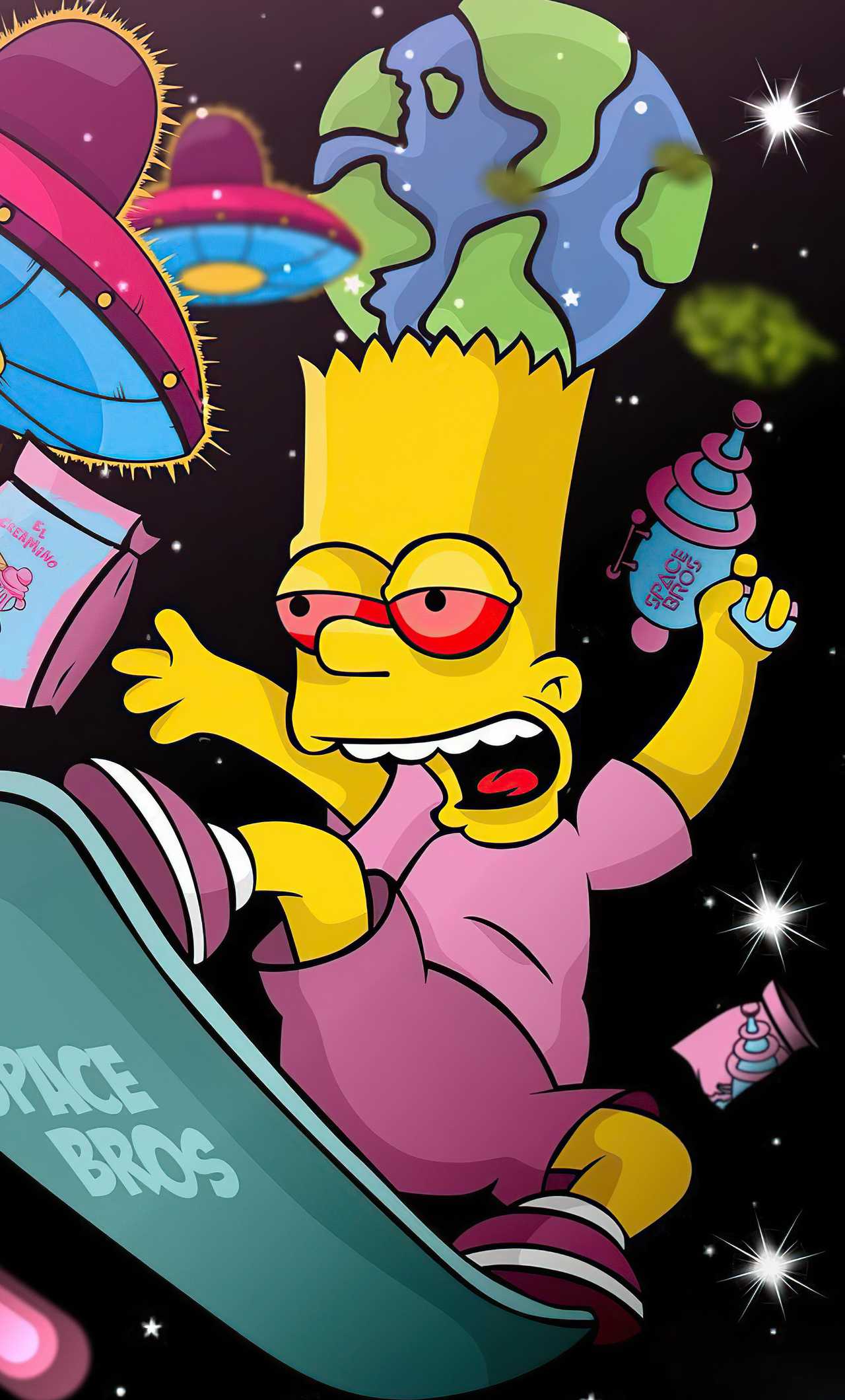 Bart Simpson iPhone Wallpaper with image resolution 1080x1920 pixel. You can make this wallpaper for your iPhone 5, 6, 7, 8, X backgrounds, Mobile Screensaver, or iPad Lock Screen - The Simpsons, Bart Simpson