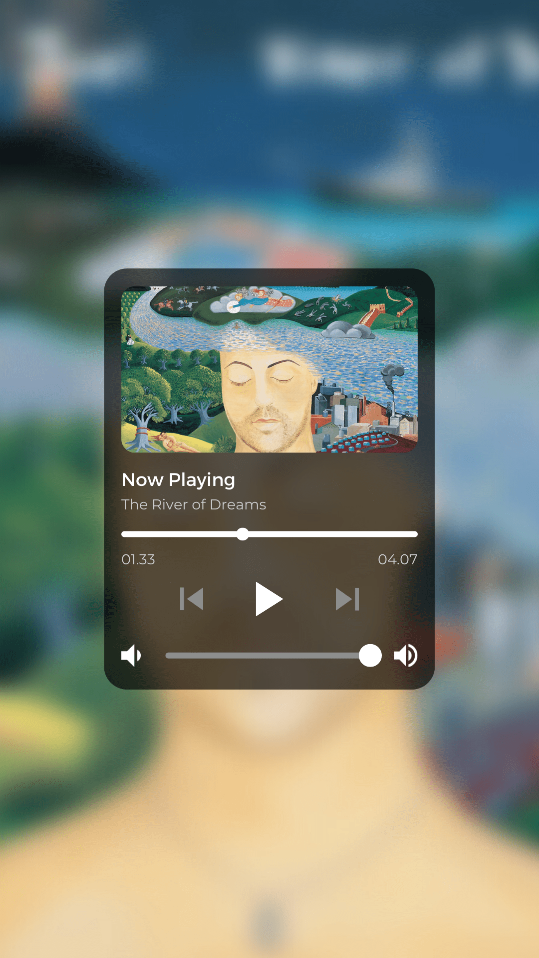 A music player app with Now Playing screen - Spotify