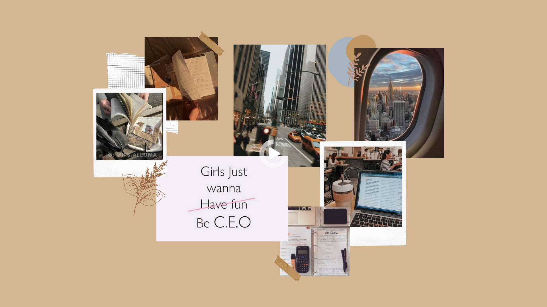 Download Brown Ceo Study Aesthetic Background Wallpaper