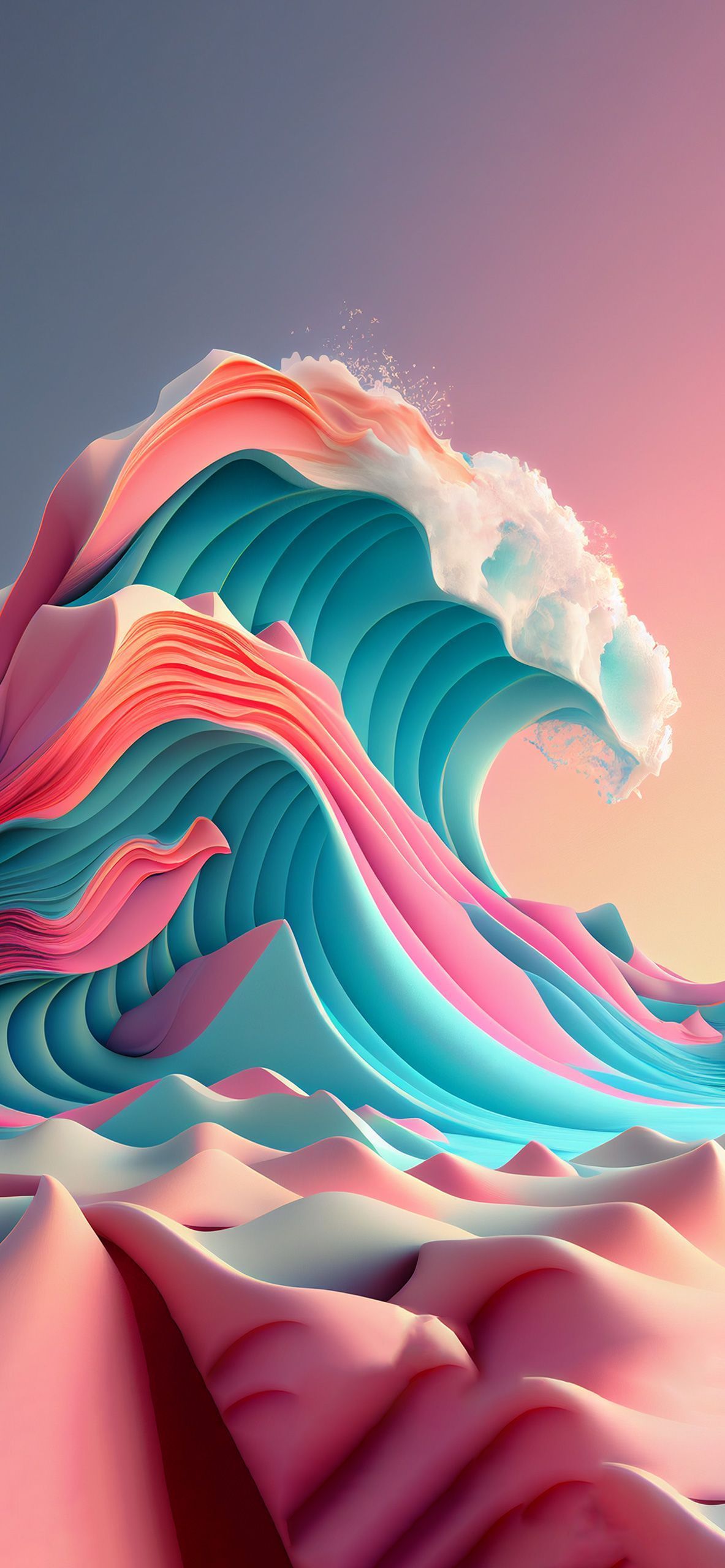 Pastel Wave Abstract Wallpaper Aesthetic Wallpaper 4k