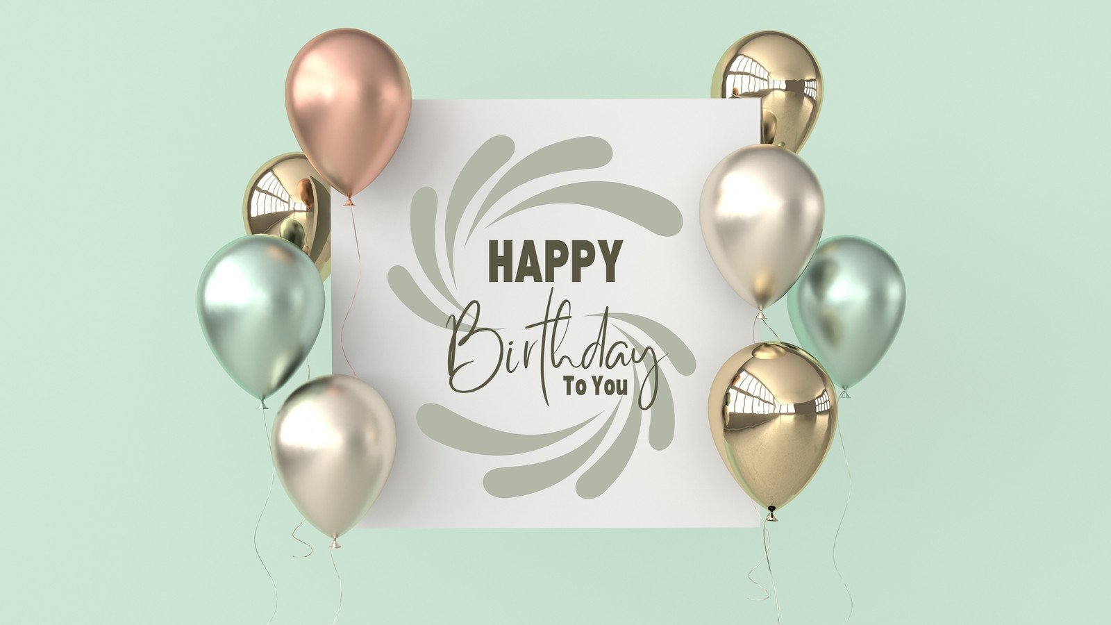 A birthday card with balloons on it - Birthday