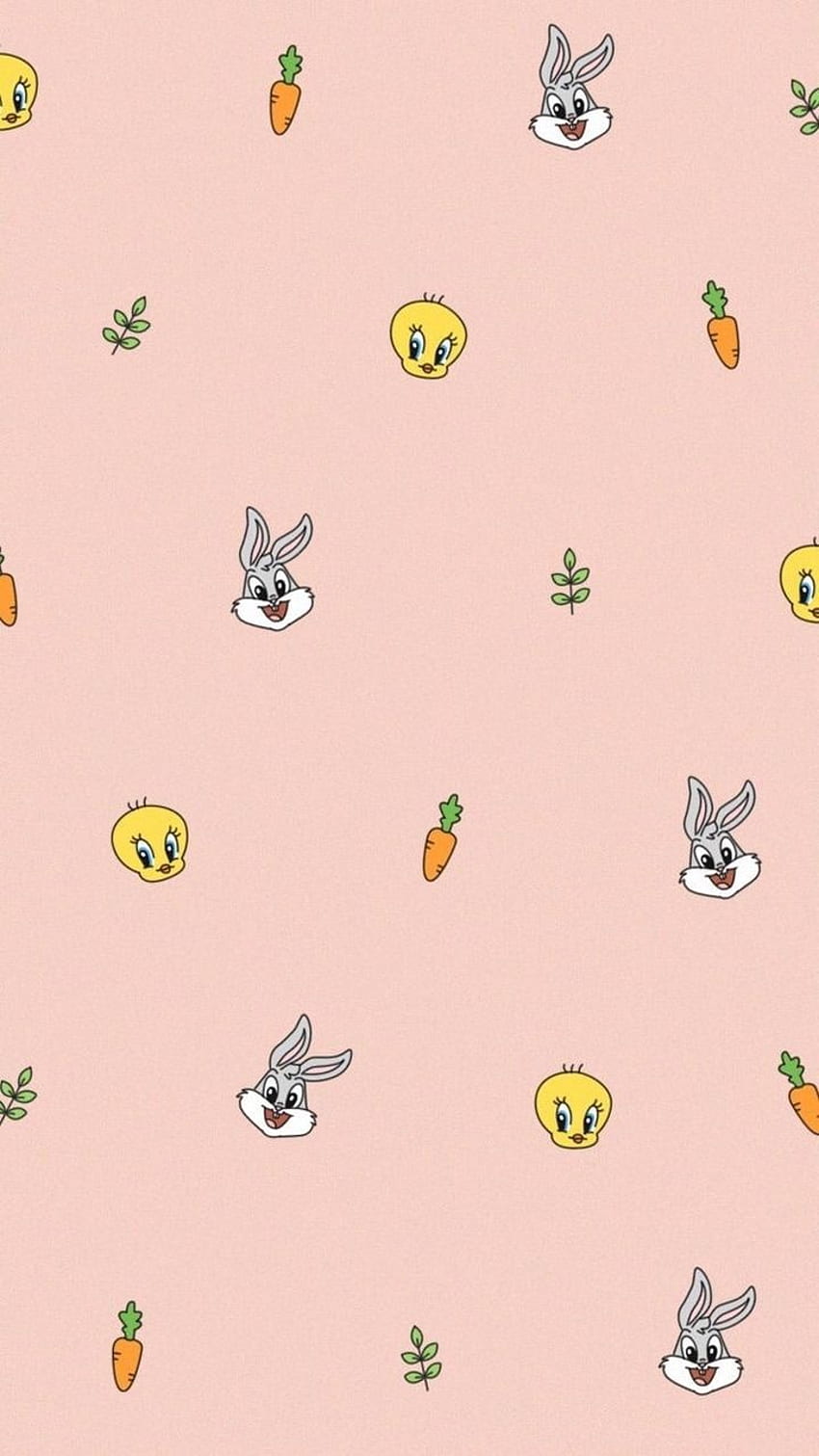 A pattern of cute bunnies and carrots - Bugs Bunny