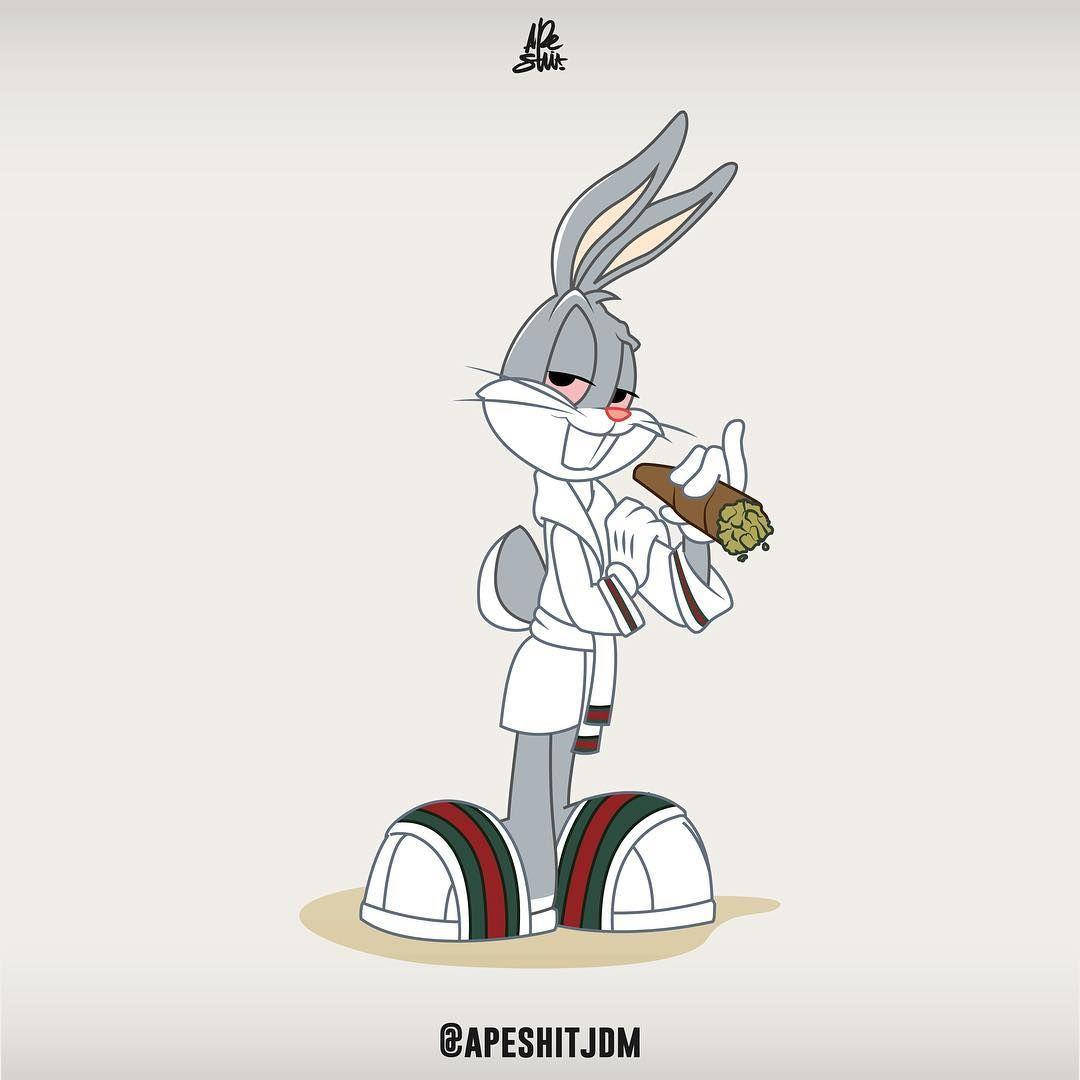 Download Bugs Bunny Smoking Blunt Wallpaper