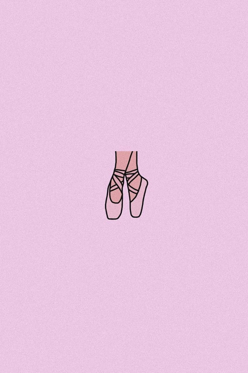 A pink background with ballet shoes on it - Dance