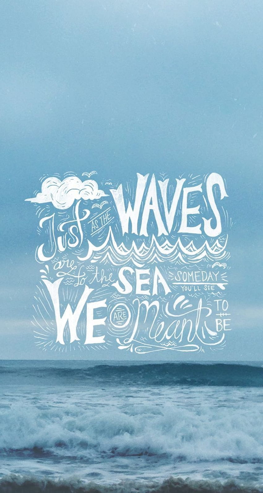 A poster with the words just as waves we see ourselves - Dance
