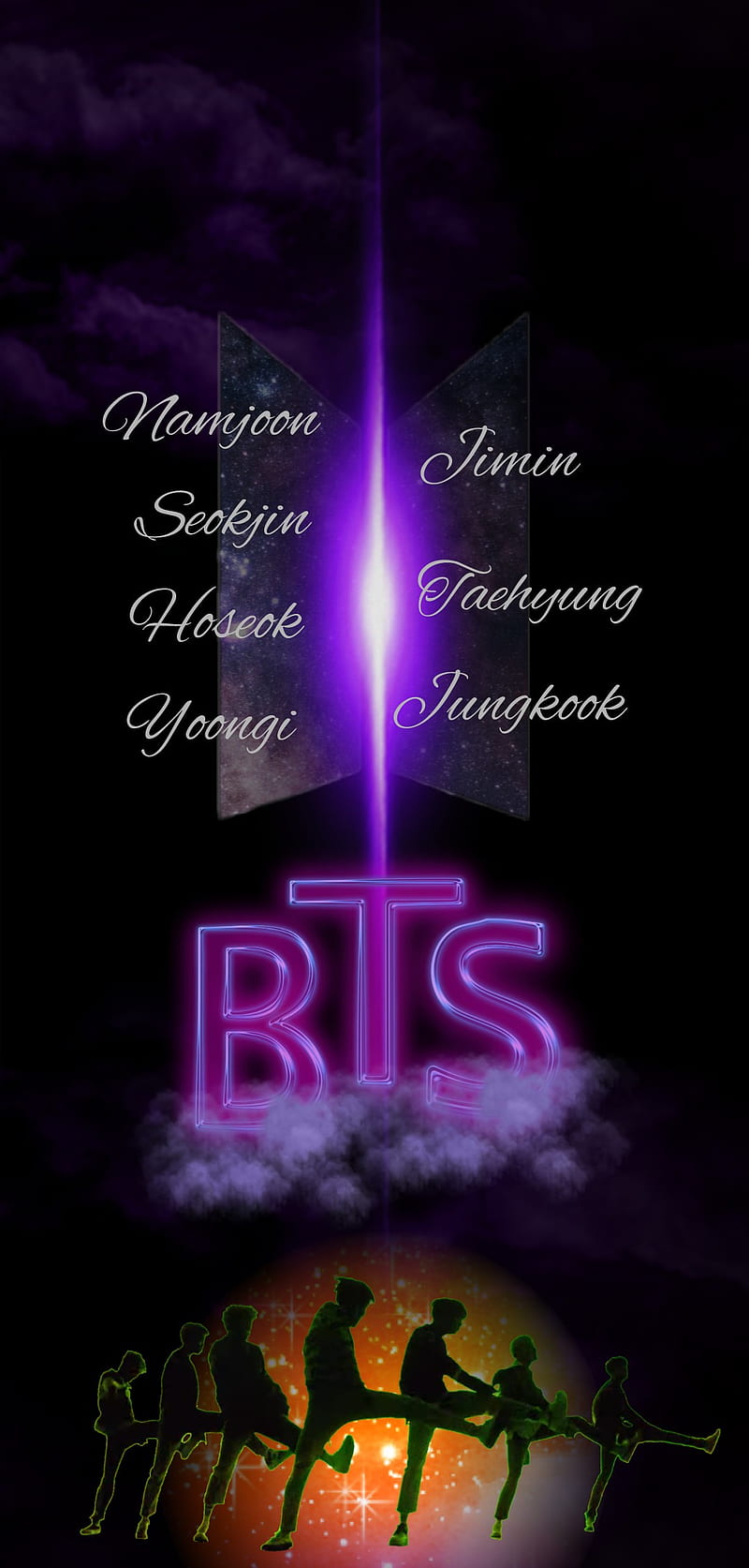 BTS wallpaper I made for my phone - Dance