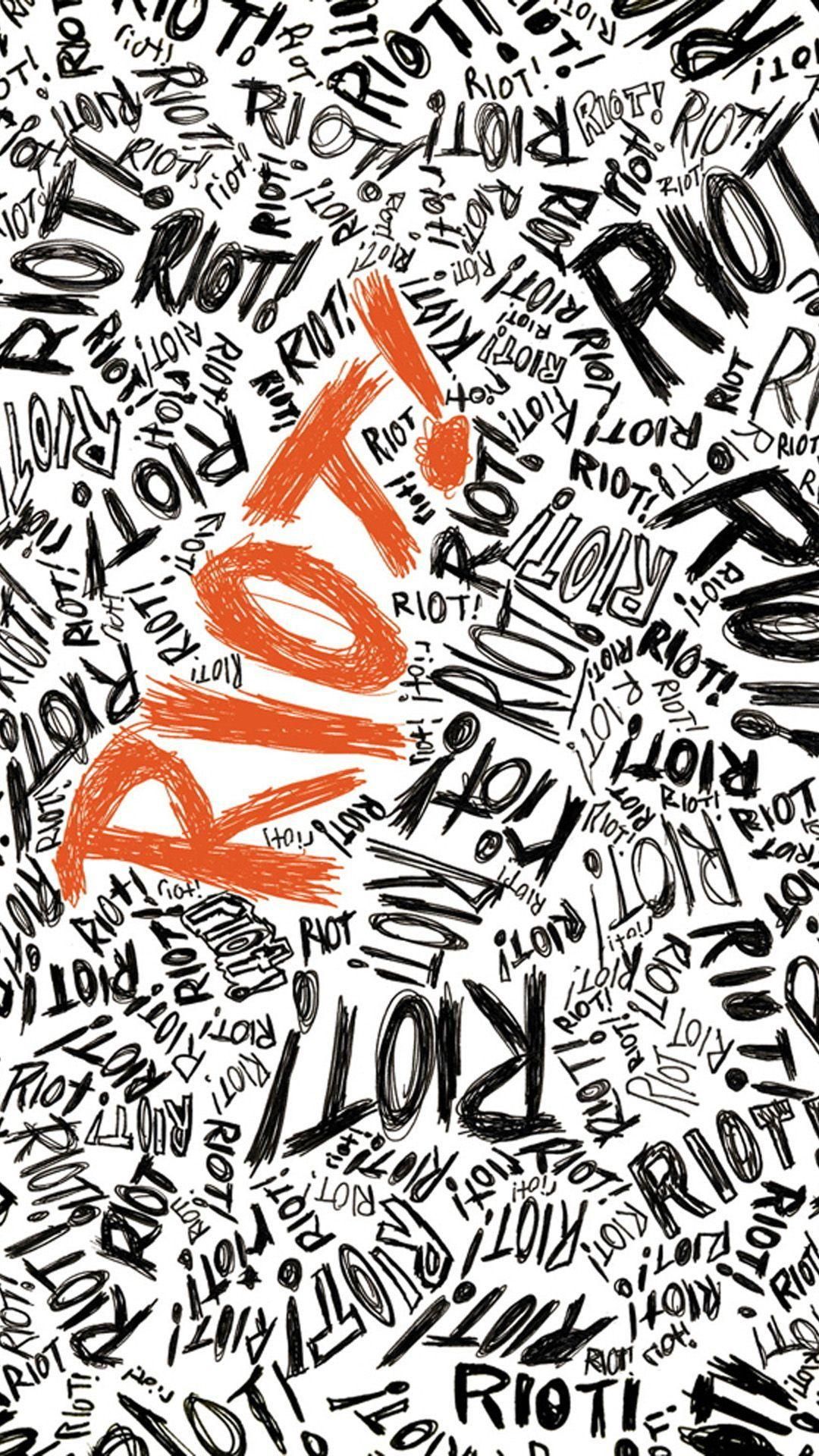 A word cloud with the words riot in it - Punk
