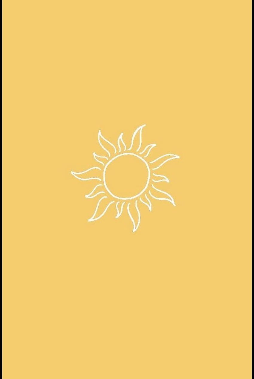 A sun symbol on yellow background - Sunshine