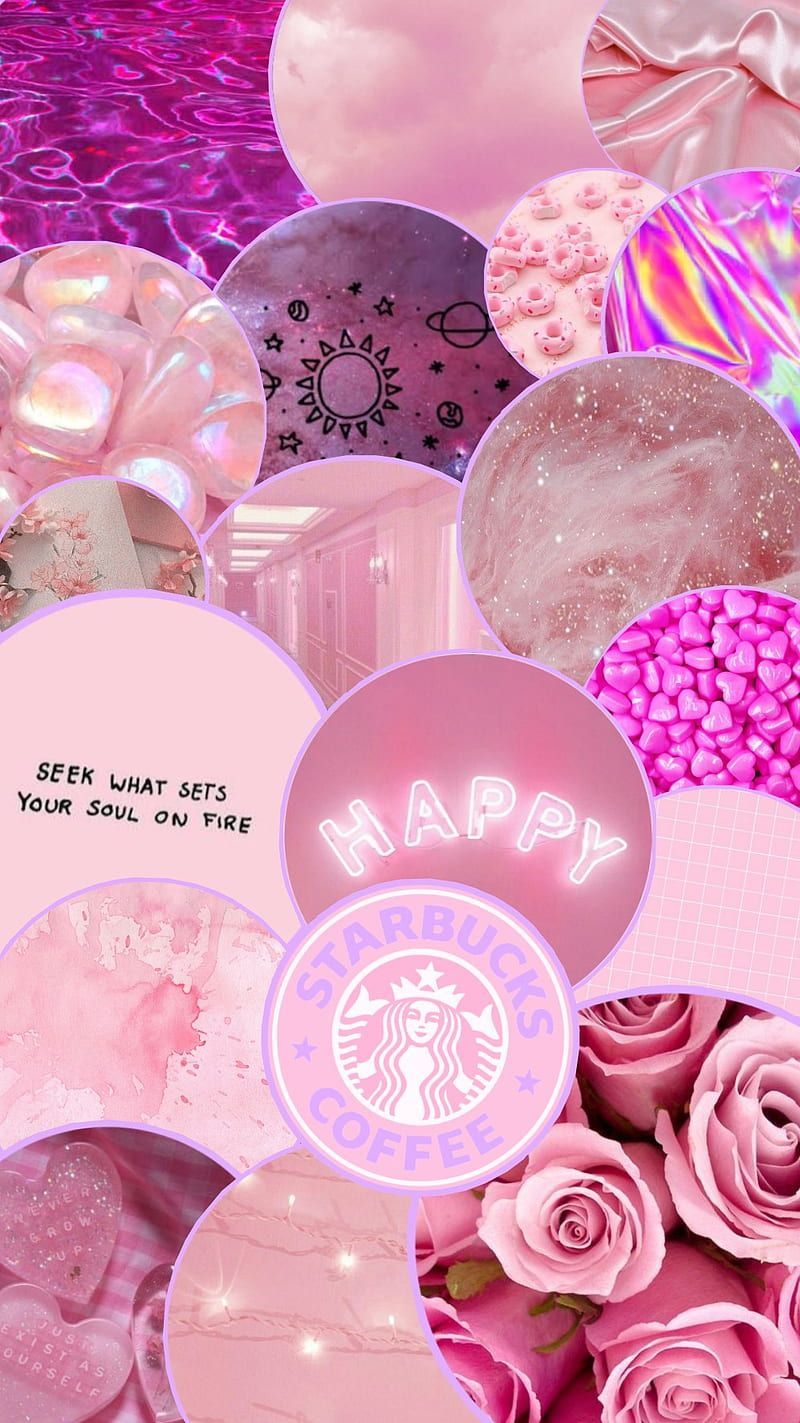 Pink aesthetic, pink, light pink, dark pink, shades, circles, simple, aesthetic, HD phone wallpaper