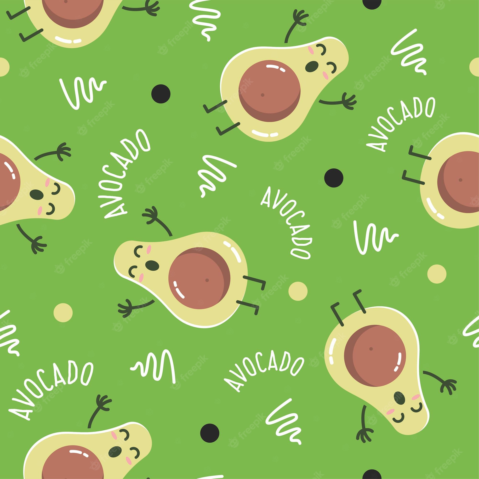 Cute avocado background Vectors & Illustrations for Free Download