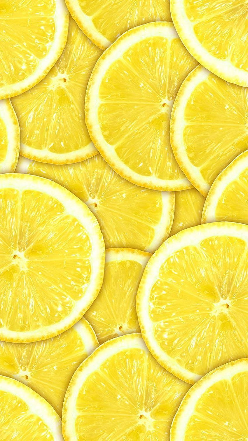 A close up of many slices from lemons - Lemon