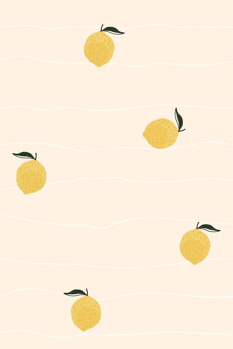 A pattern of lemons on a cream background - Lemon