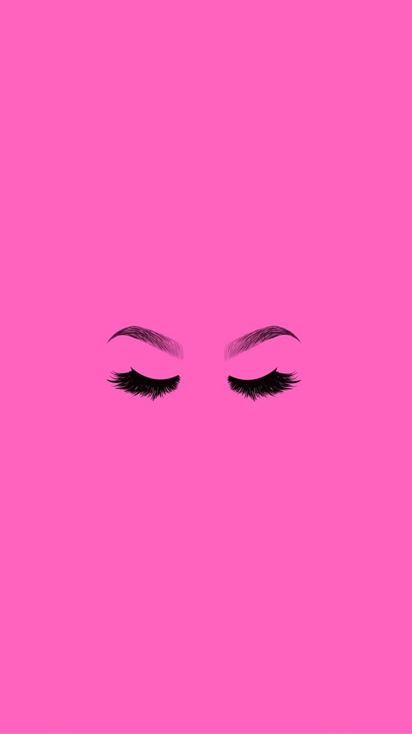 A pink background with the eyes of an eye - Barbie