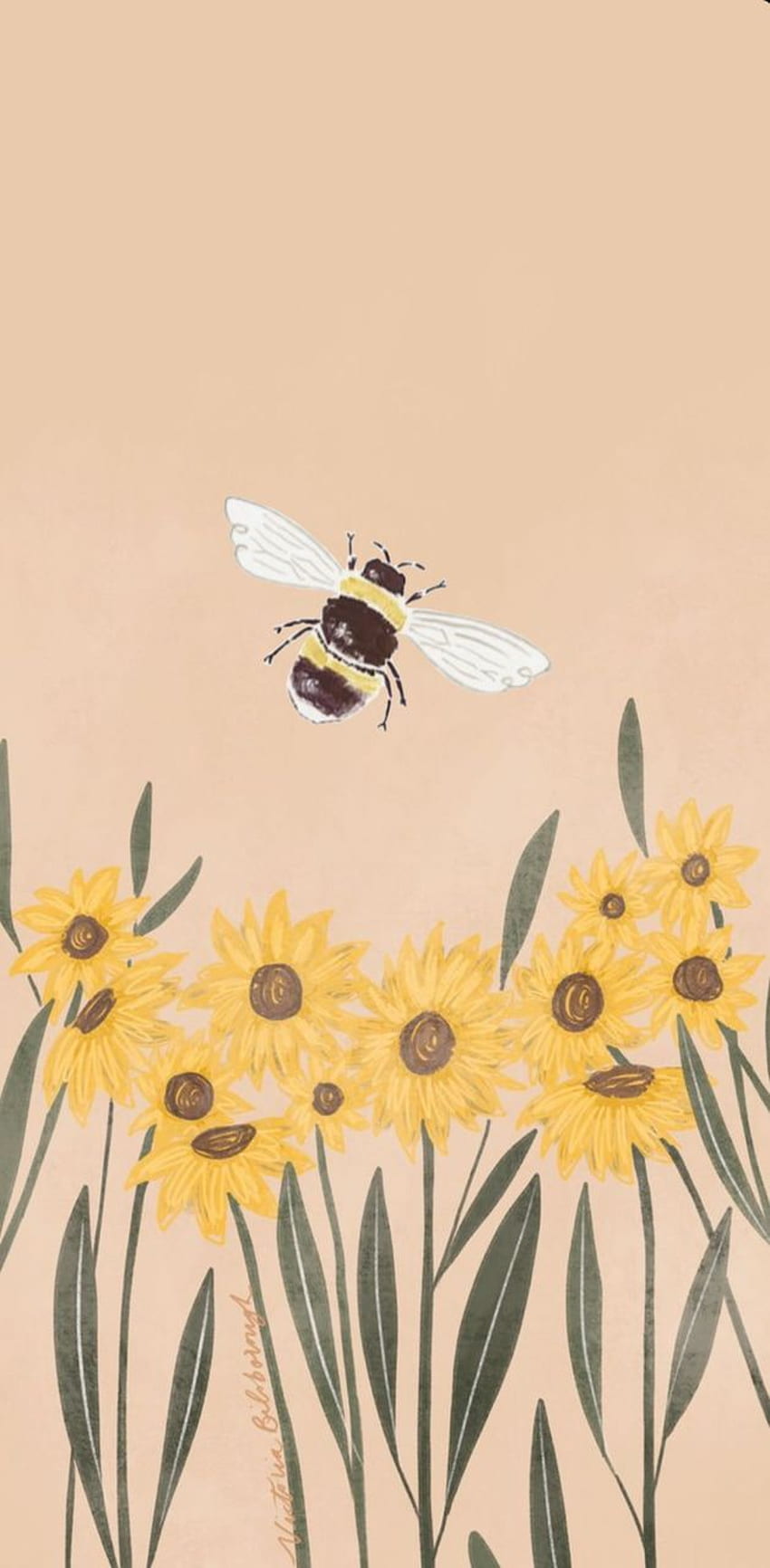 Bee aesthetic HD wallpaper