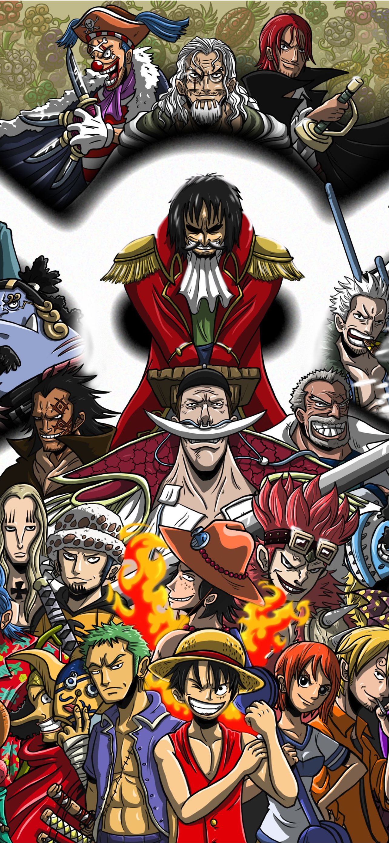 A group of people in the middle - One Piece
