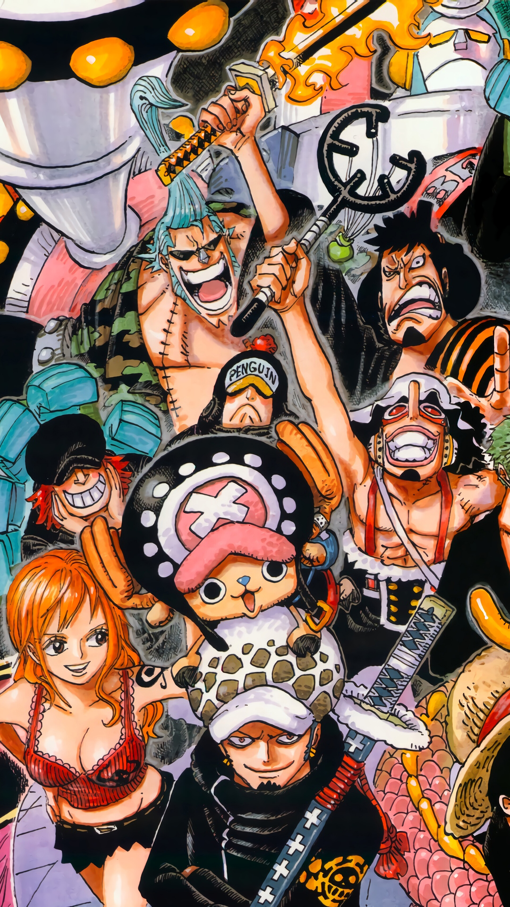 One Piece, Straw Hat Pirates, Heart Pirates, 4k Gallery HD Wallpaper