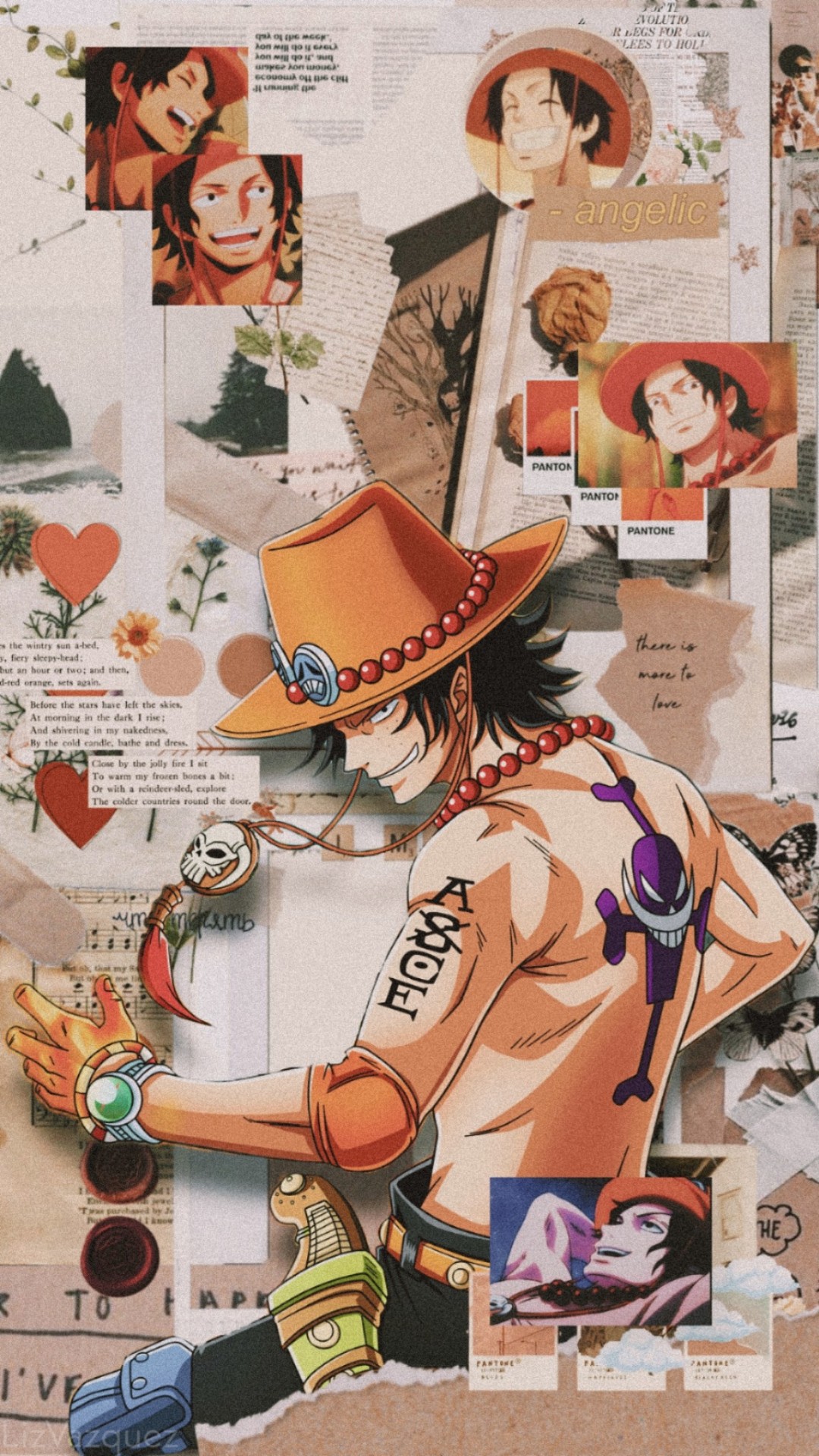 A man in an orange hat and shirt - One Piece