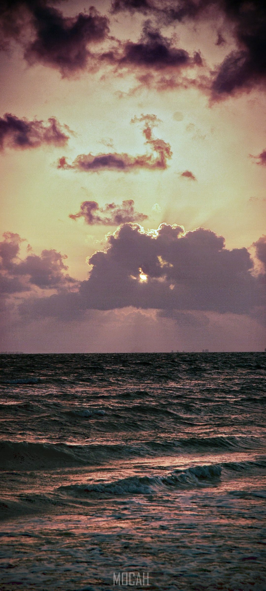 Clouds and sun on the sea - Vintage clouds