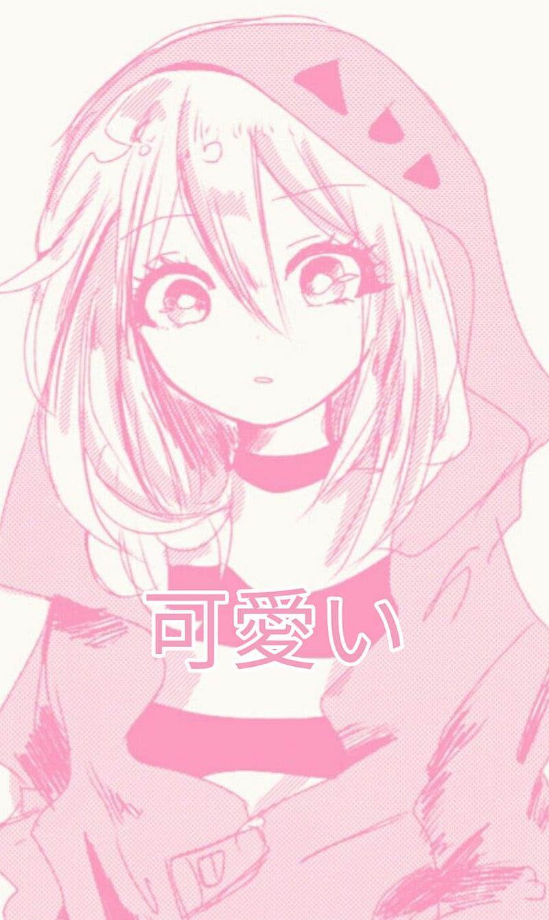 Pink aesthetic anime, anime aesthetic, iphone, kawaii, lockscreen, pink aesthetic, HD phone wallpaper
