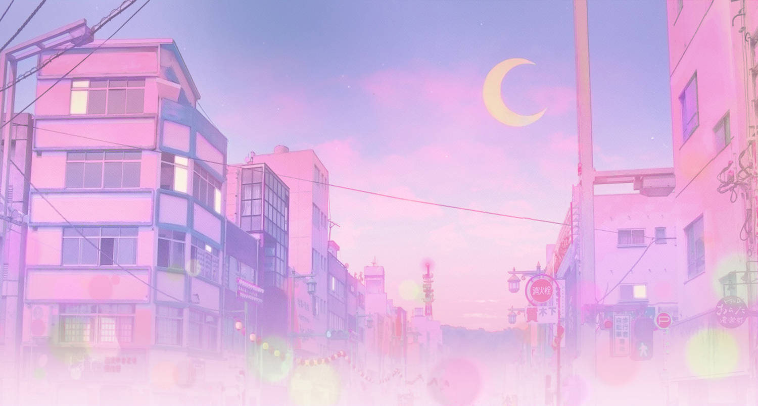 Chill Anime Pink Wallpaper