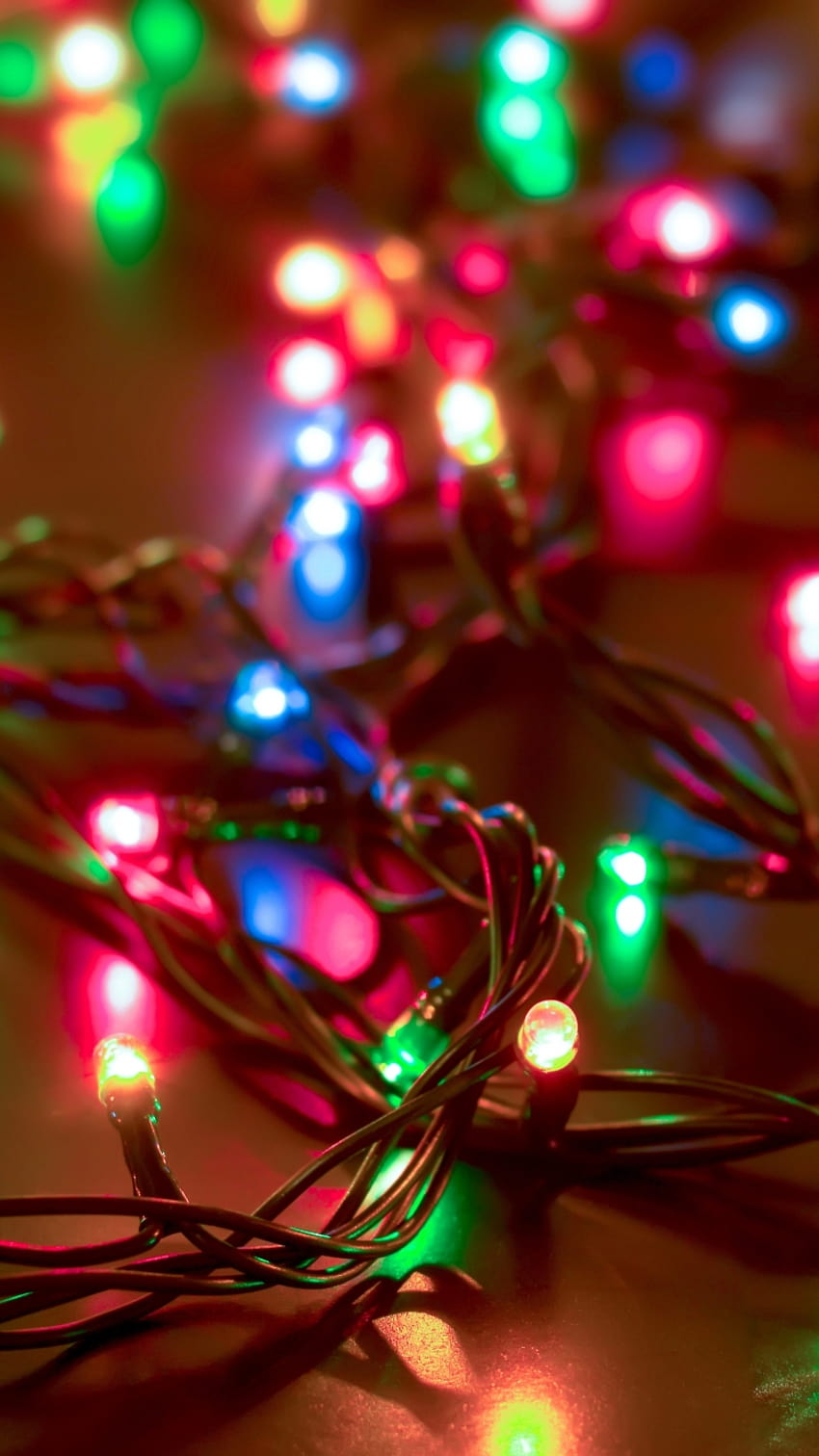 A close up of some christmas lights - Christmas lights