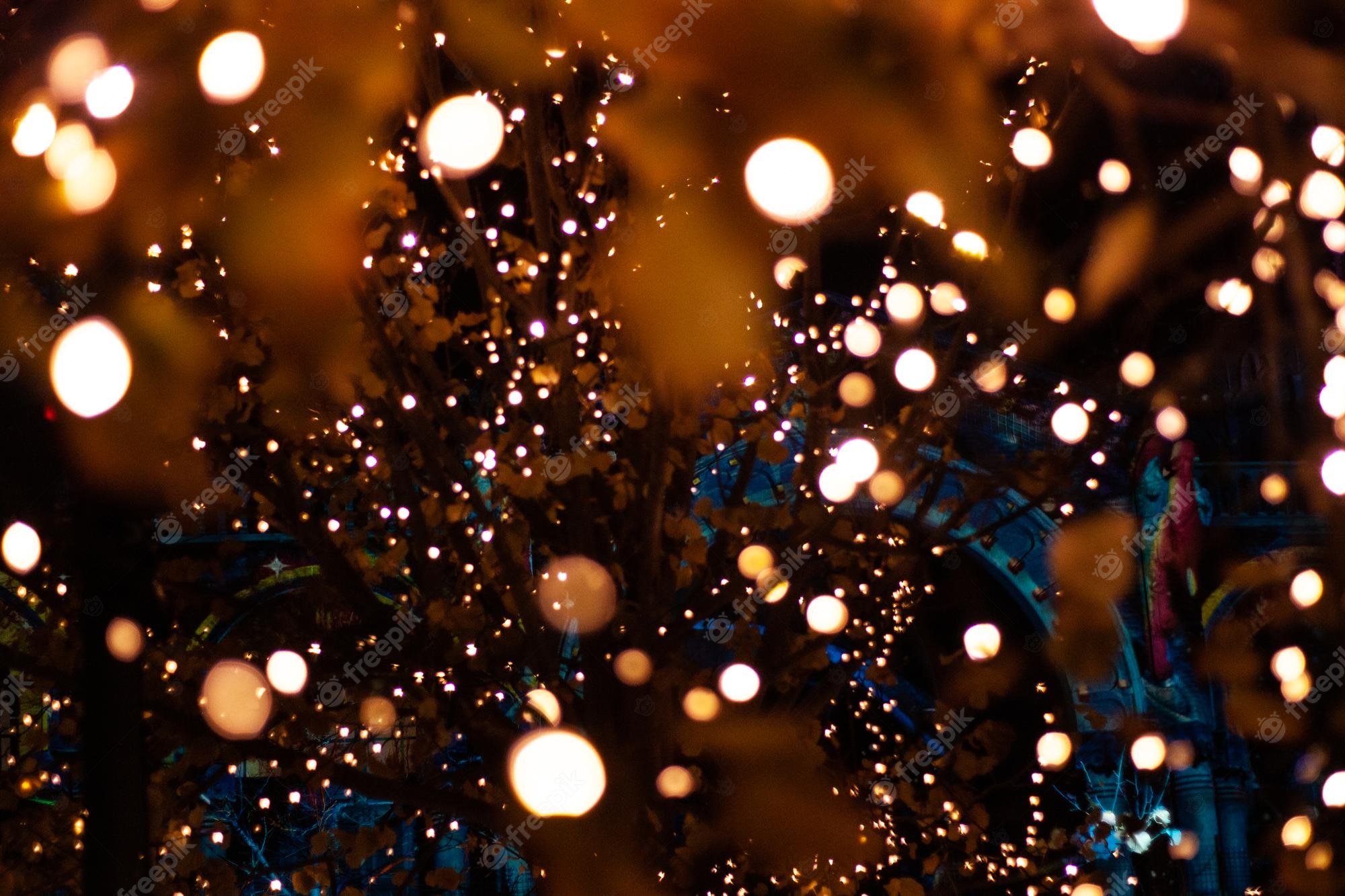 Christmas lights blur Image. Free Vectors, & PSD