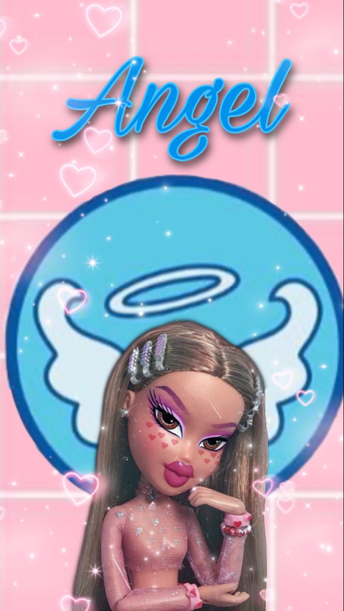 Angel - a cute cartoon girl with pink hair and wings - Bratz