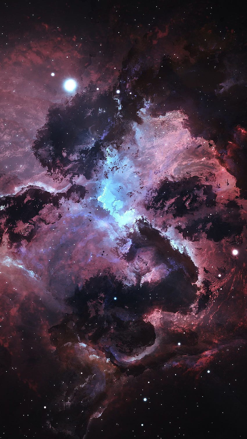 Phone Landscape Galaxy Starry Sky Nebula, galaxy aesthetic landscape HD phone wallpaper