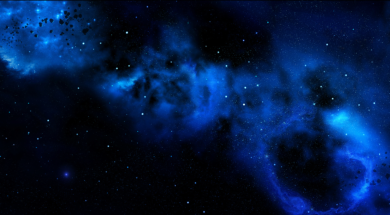 A blue and black space with stars - Galaxy