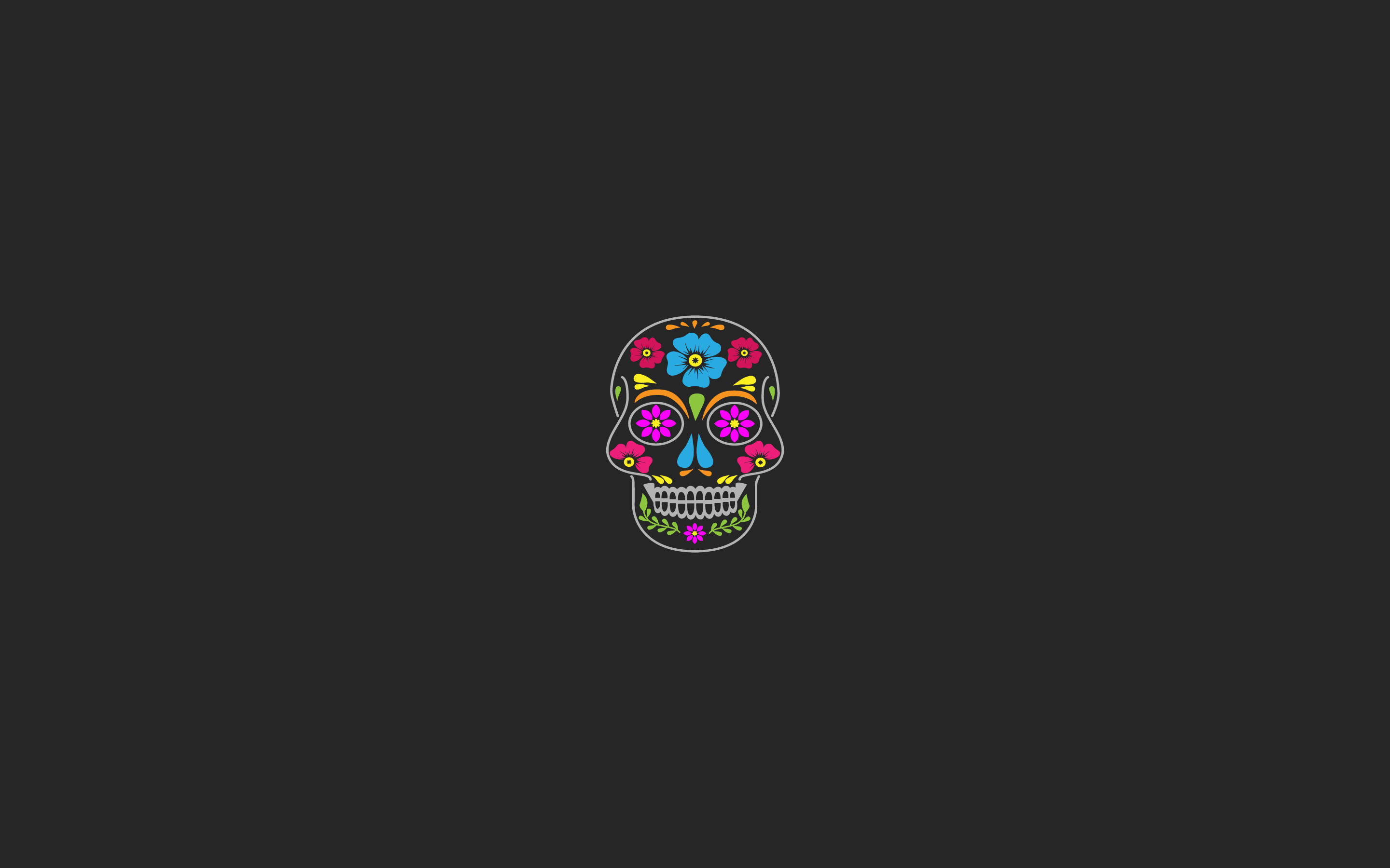 artwork, skull, Dia de los Muertos, minimalism Gallery HD Wallpaper