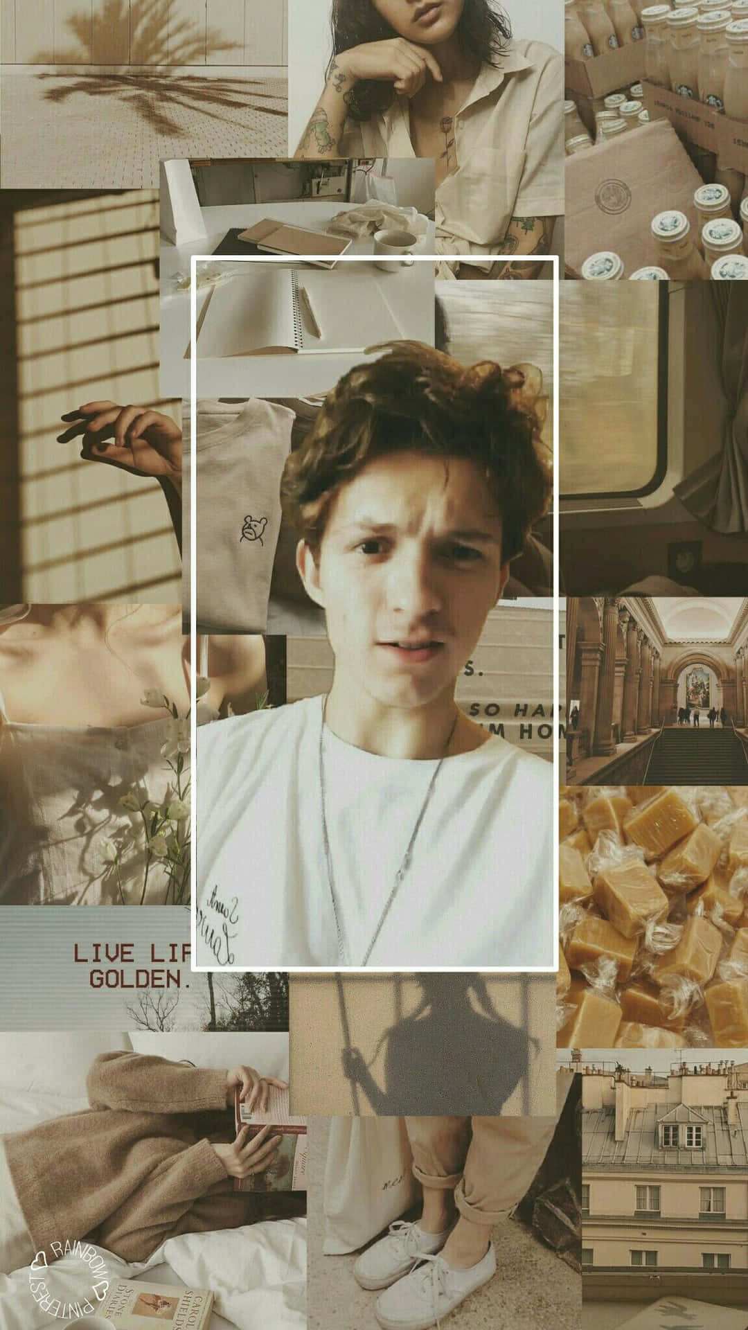 Tom Holland aesthetic wallpaper I made! Credit to the rightful owners of the pictures - Tom Holland