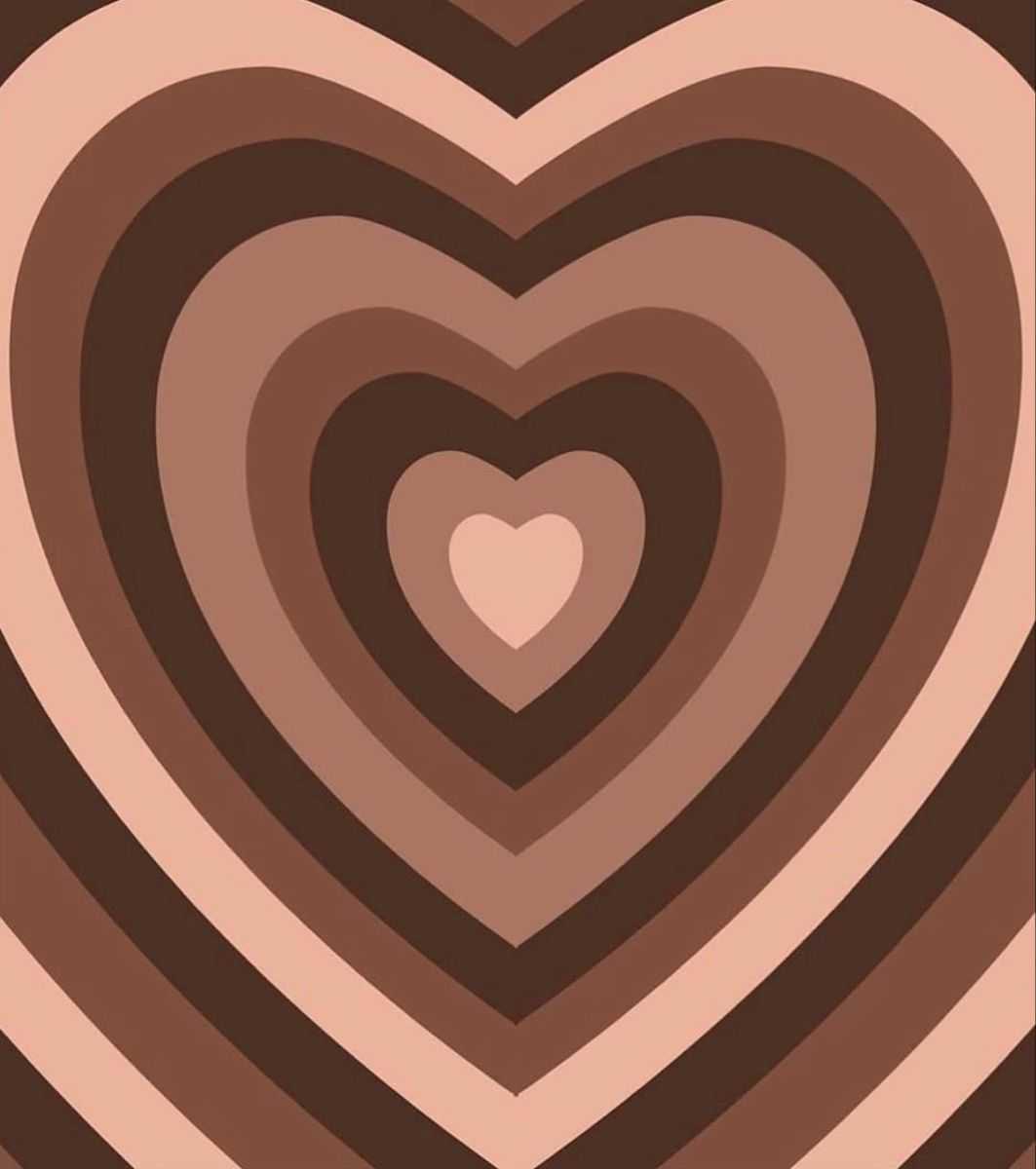 A brown and white heart pattern - Heart