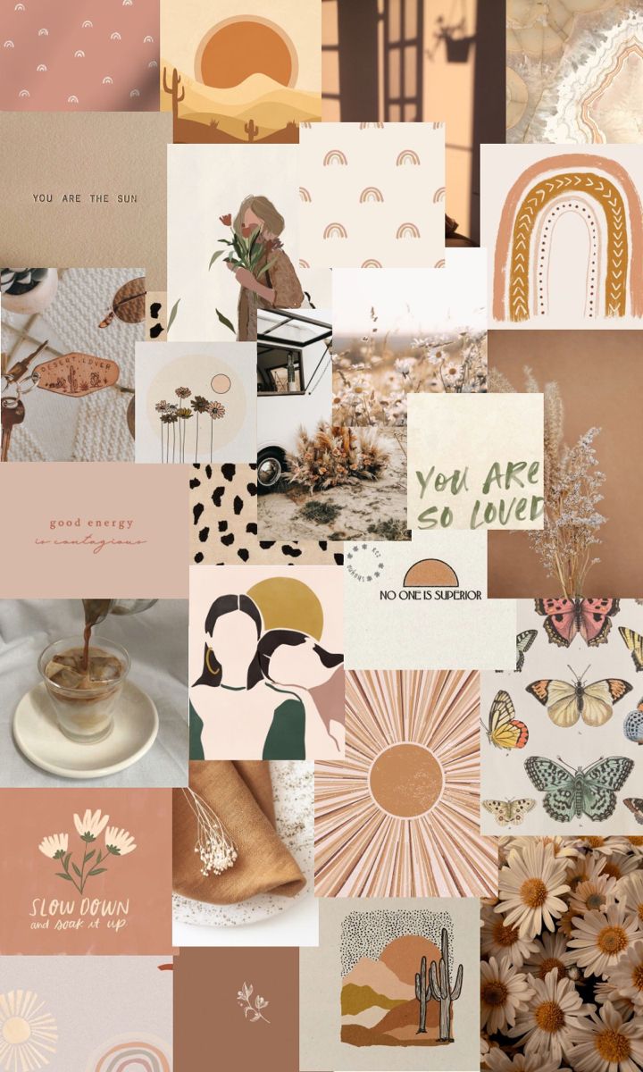 Boho Collage Wallpaper