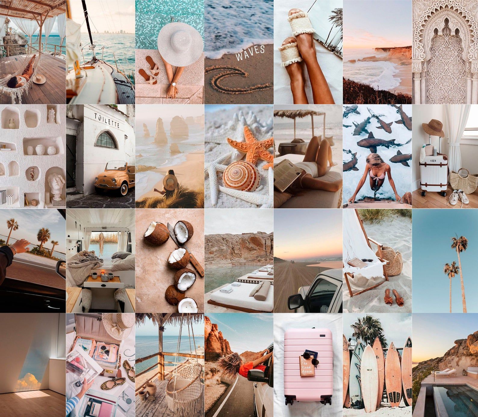Travel Aesthetic Wall Collage Kit Digital Download 100 Pcs. Wall collage, Travel collage, Collage background