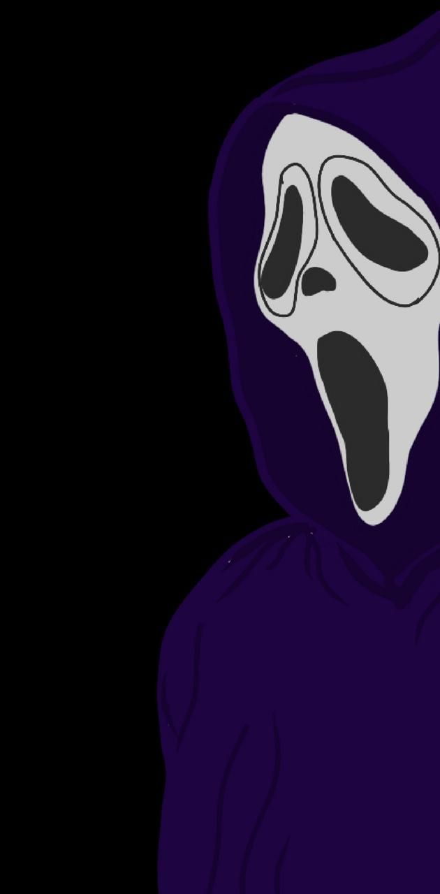 A purple ghostface wallpaper I made for my phone - Ghostface