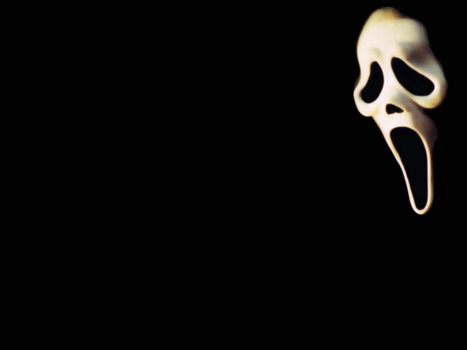 Scream mask on a black background - Ghostface